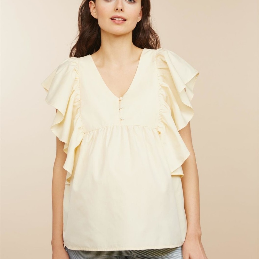 Flutter Sleeve Maternity Top new without tags NWT - image 3